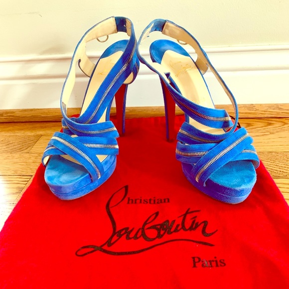 Christian Louboutin Shoes - 💯 Christian Louboutin Trailer 140mm Sandals Blue